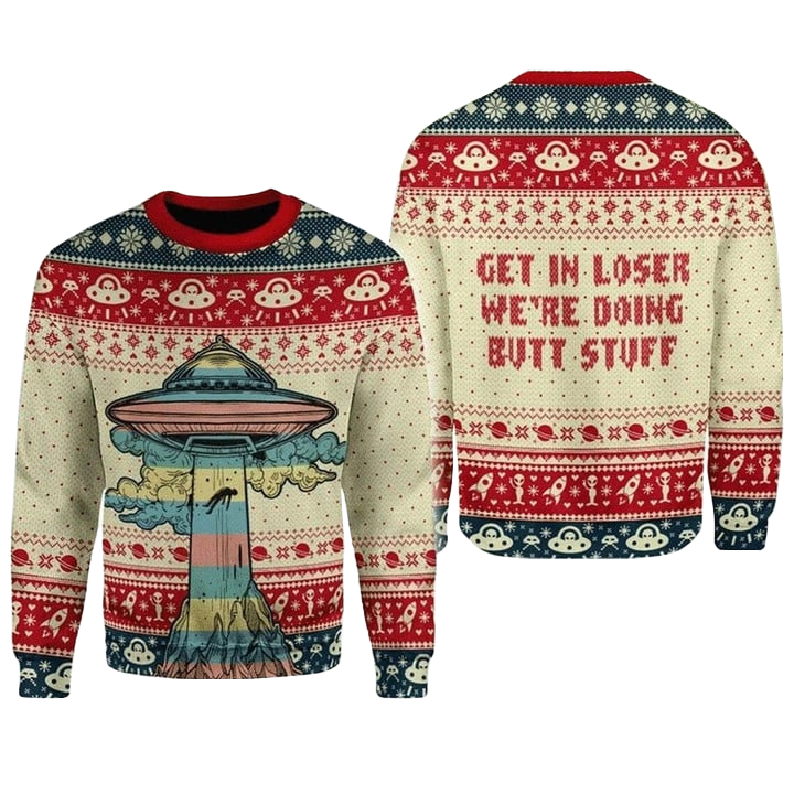 Were Doing Butt Stuff Famous Alien Ugly Christmas Sweater Were Doing Butt Stuff Famous Alien Ugly Christmas Sweater