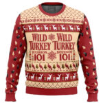 2025 Wild Turkey Bourbon Ugly Christmas Sweater Fun Holiday Gift for Whiskey