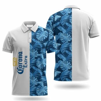 Corona Extra Swiss Cheese Leaf Polo Shirt