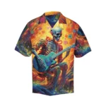 Grateful Dead Skelton Guitar Player Hawaiian Shirt