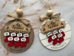 Custom Wooden Family Christmas Ornament 2025| 3dLaser Cut Personalized Christmas Ornament Family Name 1-10 | Christmas Stocking Ornament|