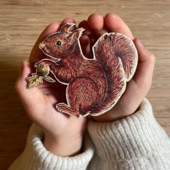 Woodland Animal Christmas Ornament-squirrel