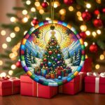 Christmas Tree Mountains Christmas Ornament