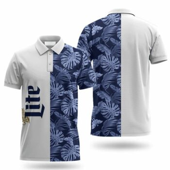 Miller Lite Swiss Cheese Leaf Polo Shirt