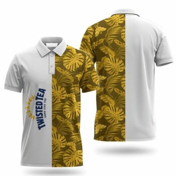 Twisted Tea Swiss Cheese Leaf Polo Shirt