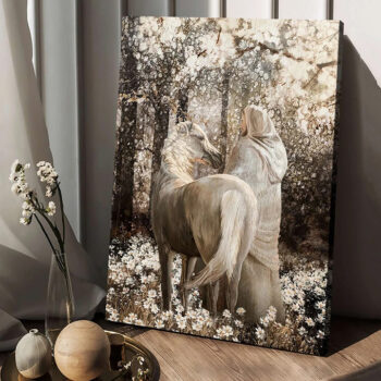 Jesus Walking with a White Horse – Christian Canvas Wall Art