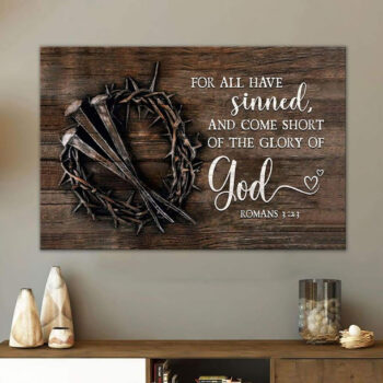 Romans 3:23 Crown of Thorns – Christian Framed Wall Art
