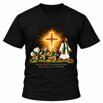 Jesus Victory Green & Gold Football Christian Shirt