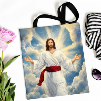 Jesus Christ in Heaven Christian Tote Bag