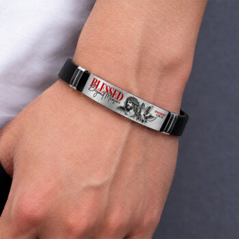 Blessed Beyond Measure – Jesus Prayer Engraved Silicone Bracelet