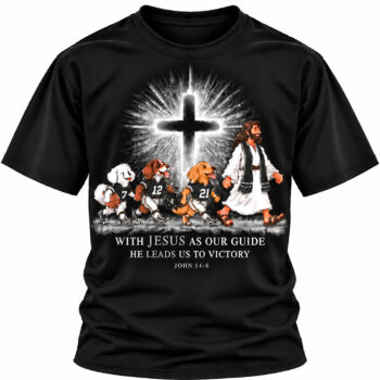 Jesus Victory Black & Silver Football Christian Shirt