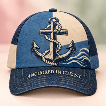 Anchored in Christ Embroidered Cap