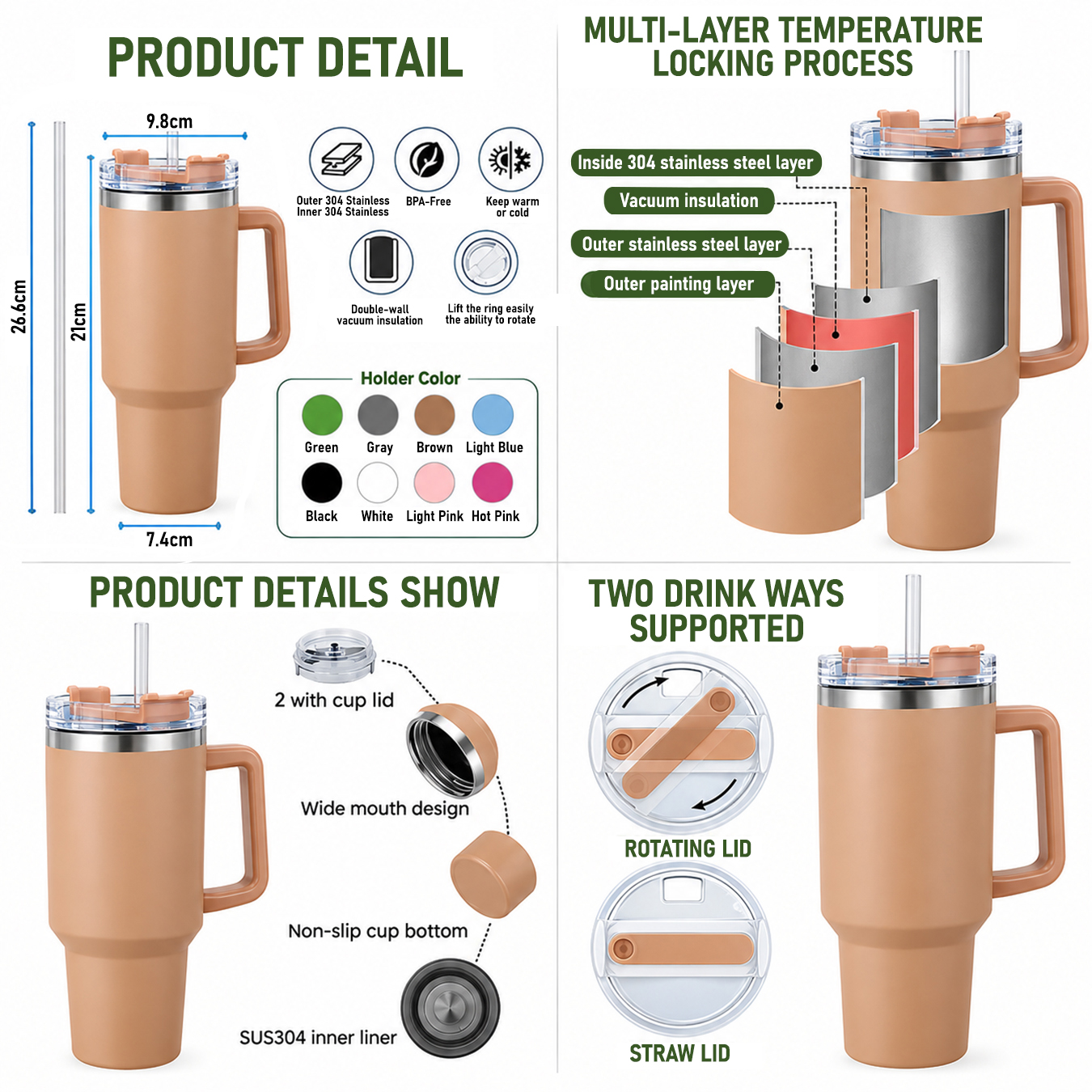 40oz Tumbler Specifications and Features