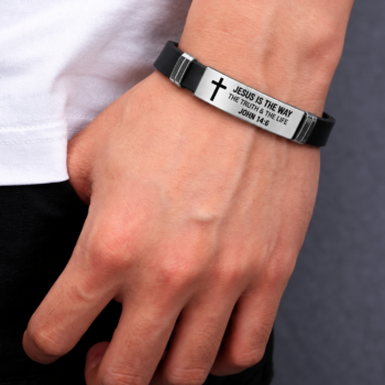 Jesus Is the Way Engraved Silicone Bracelet – John 14:6