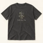Faith Over Fear Christian T-Shirt – Cross Graphic Tee – Design Preview