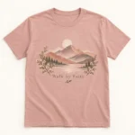 Walk by Faith Christian T-Shirt – Mountain Graphic Tee – Design Preview
